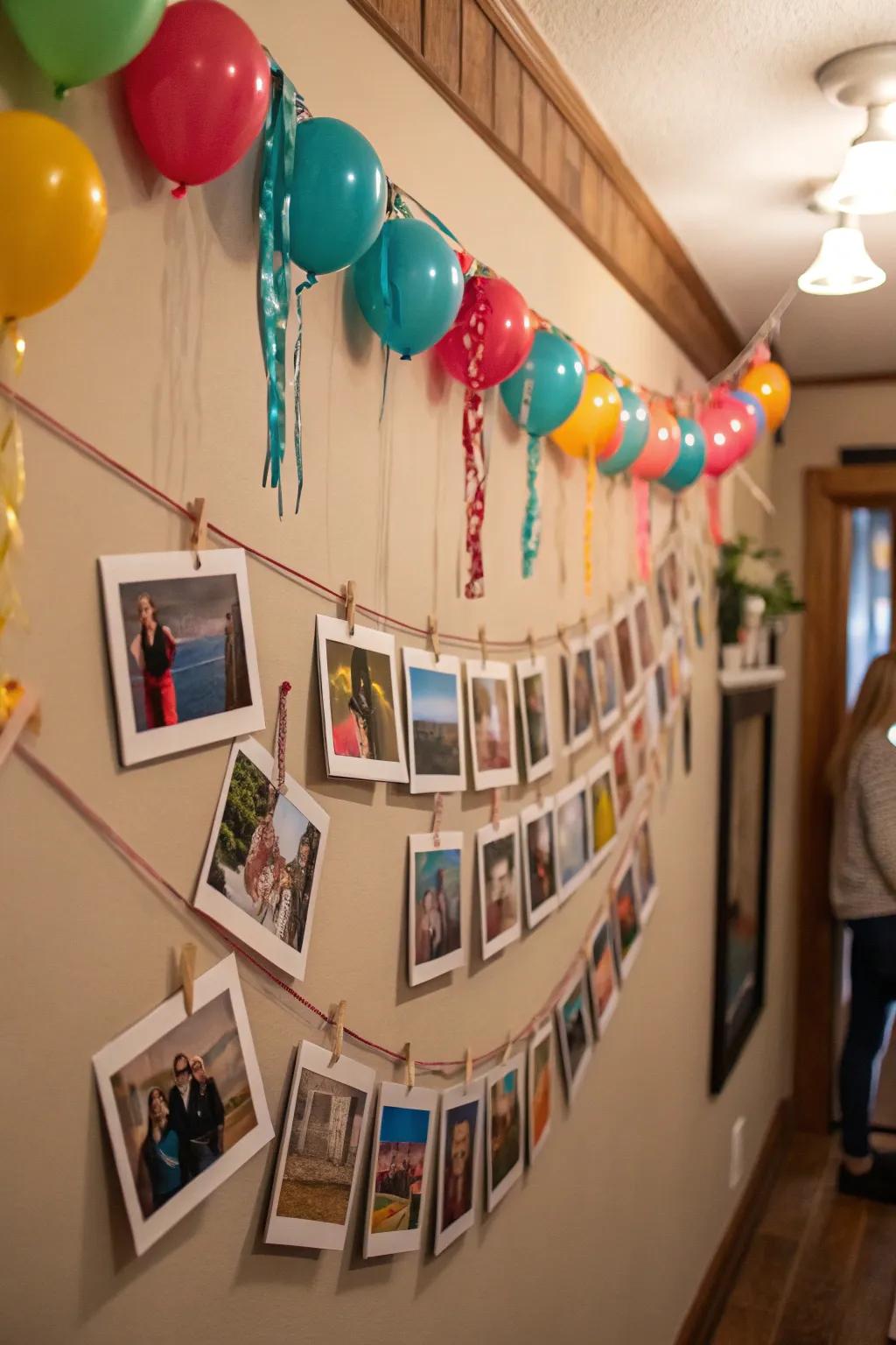 A photo display adds a personal touch to your decor.