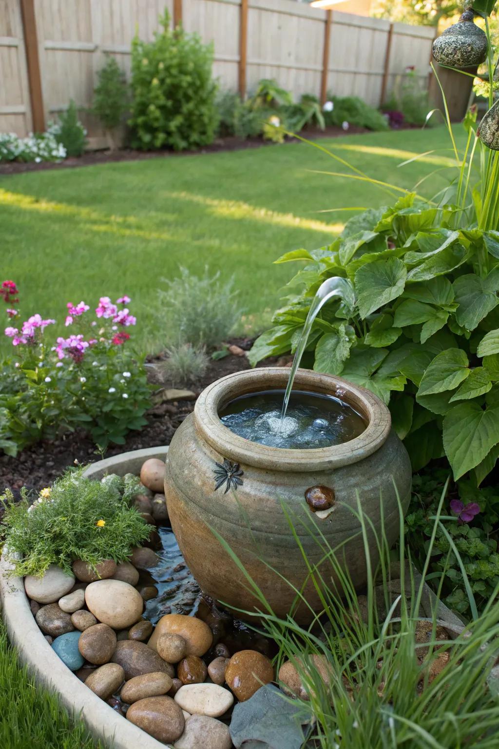 Create a calming oasis with a DIY backyard fountain.