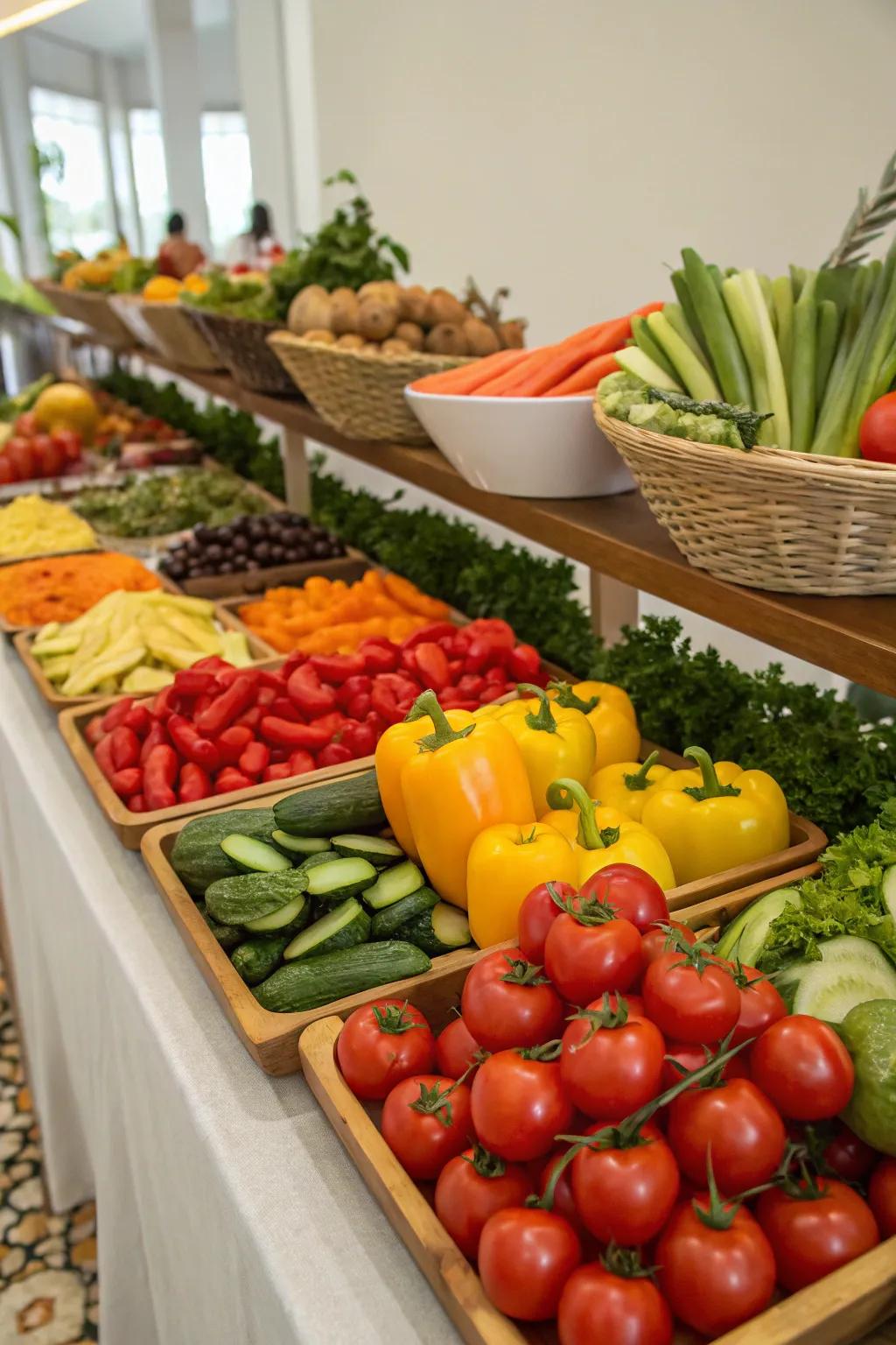 Colorful elements make your buffet more inviting.