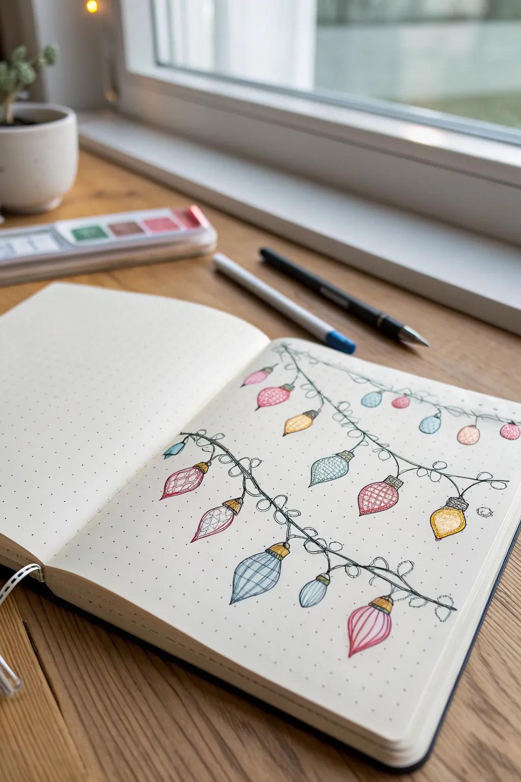 Illuminate your countdown with a touch of creativity. 🌟 #BulletJournal #MinimalistDecor