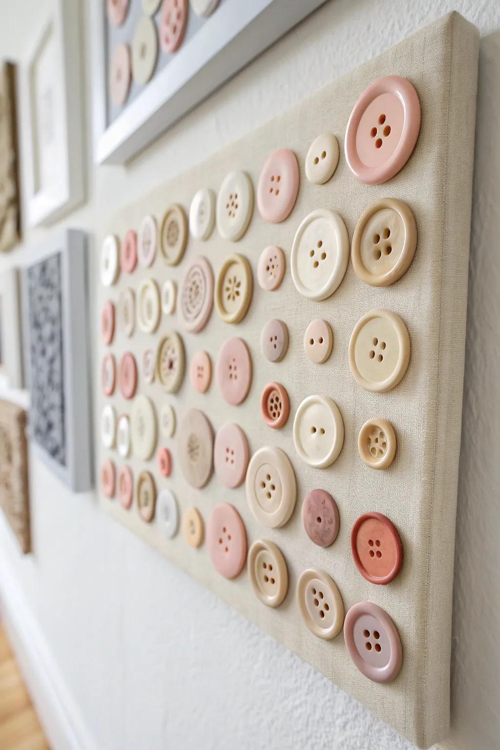 Transform your walls with a touch of creativity and elegance. Craft a button wall art piece that speaks volumes with its simplicity and charm.