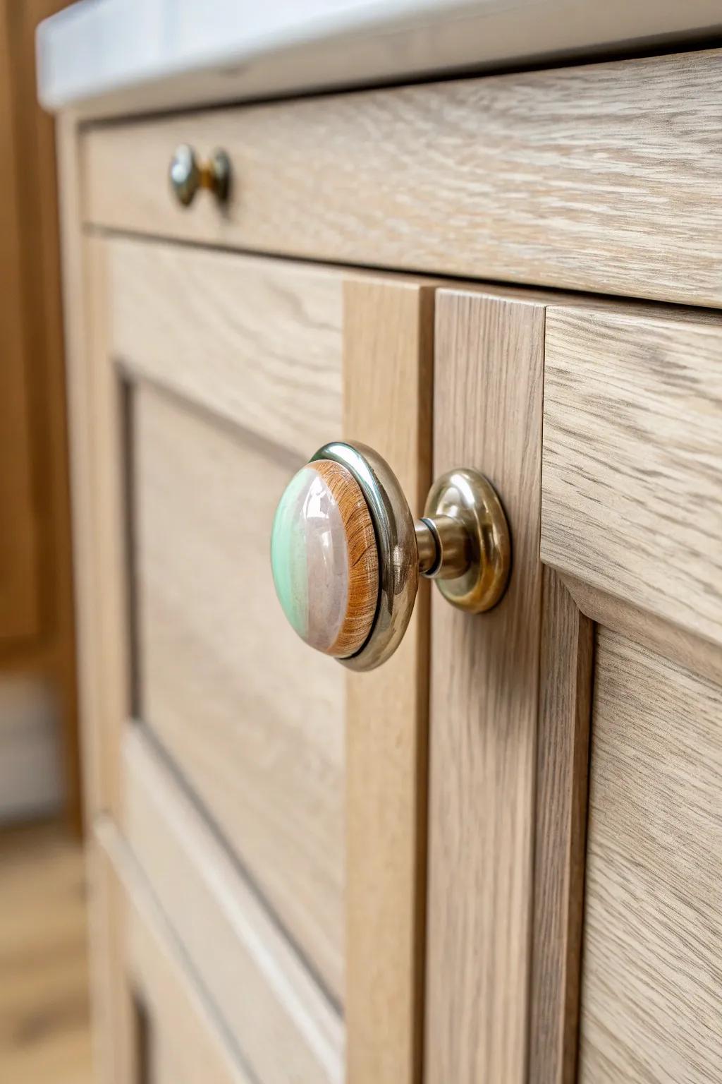 Transform your space with the natural elegance of custom cabochon knobs.