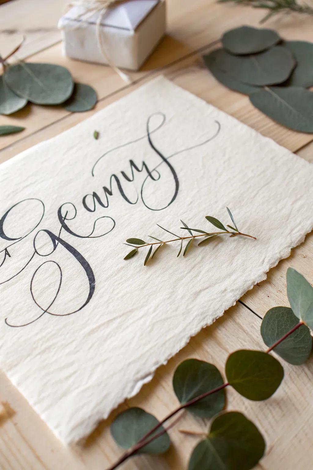 Craft a smile with words: Personalize your invitations with a touch of elegant calligraphy.
