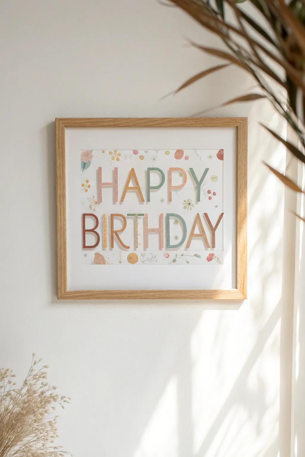 Celebrate with style: 'Happy Birthday' canvas art that brings joy and elegance to any space.