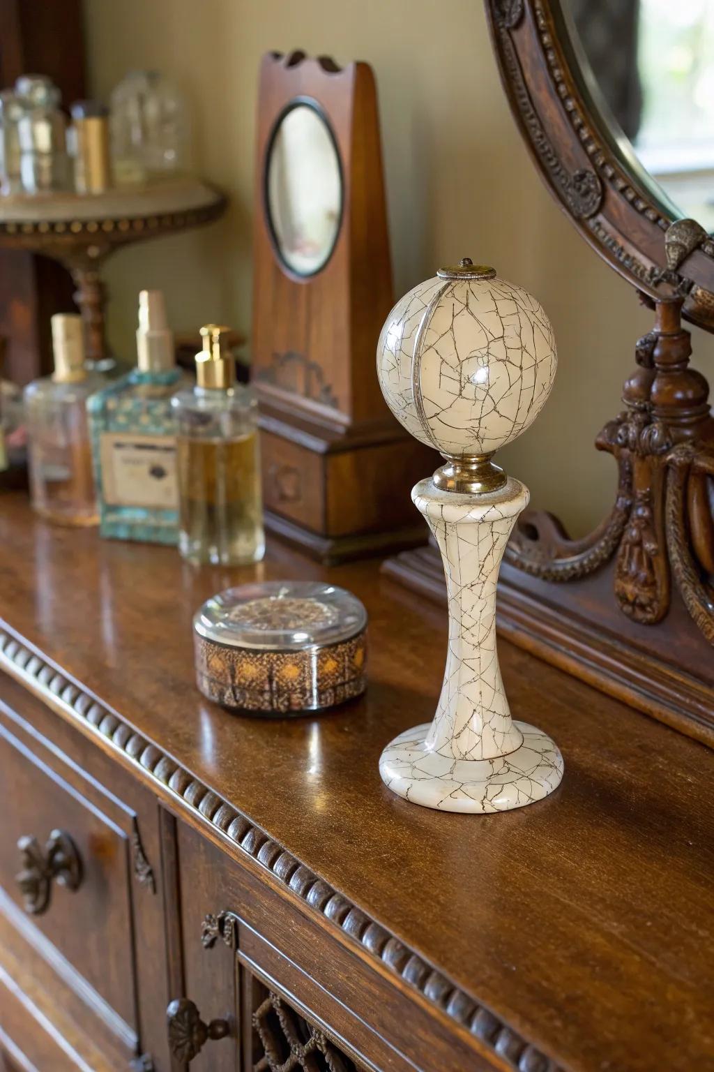 Vintage-inspired rattles add a touch of nostalgia to your decor.