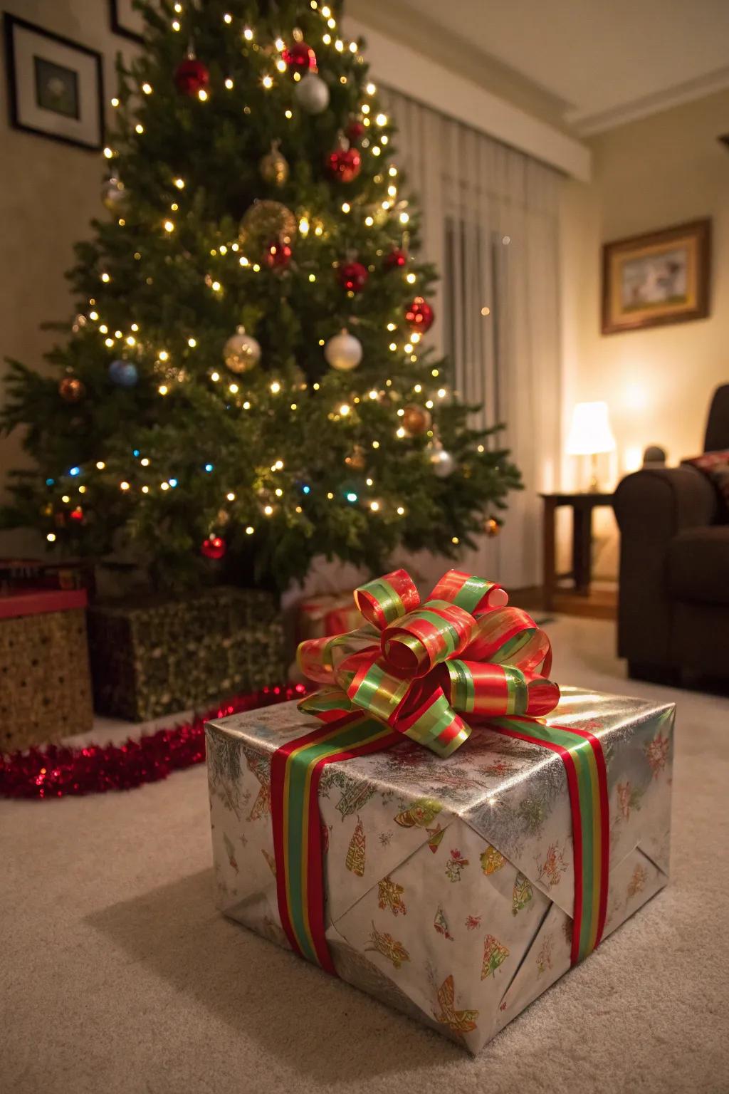 Elevate your gift wrapping with a giant paper bow.