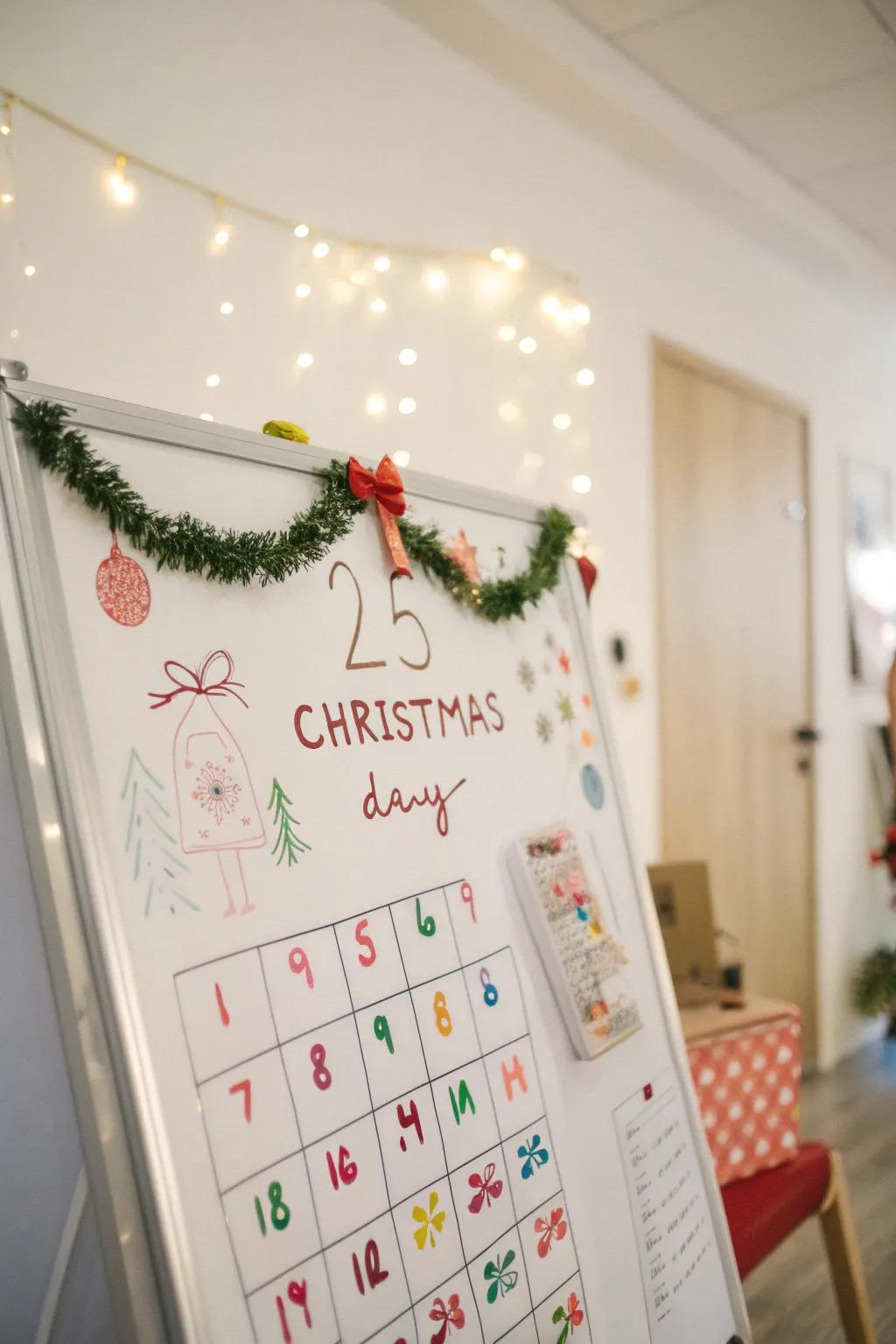 A Christmas countdown board to keep the holiday excitement alive.