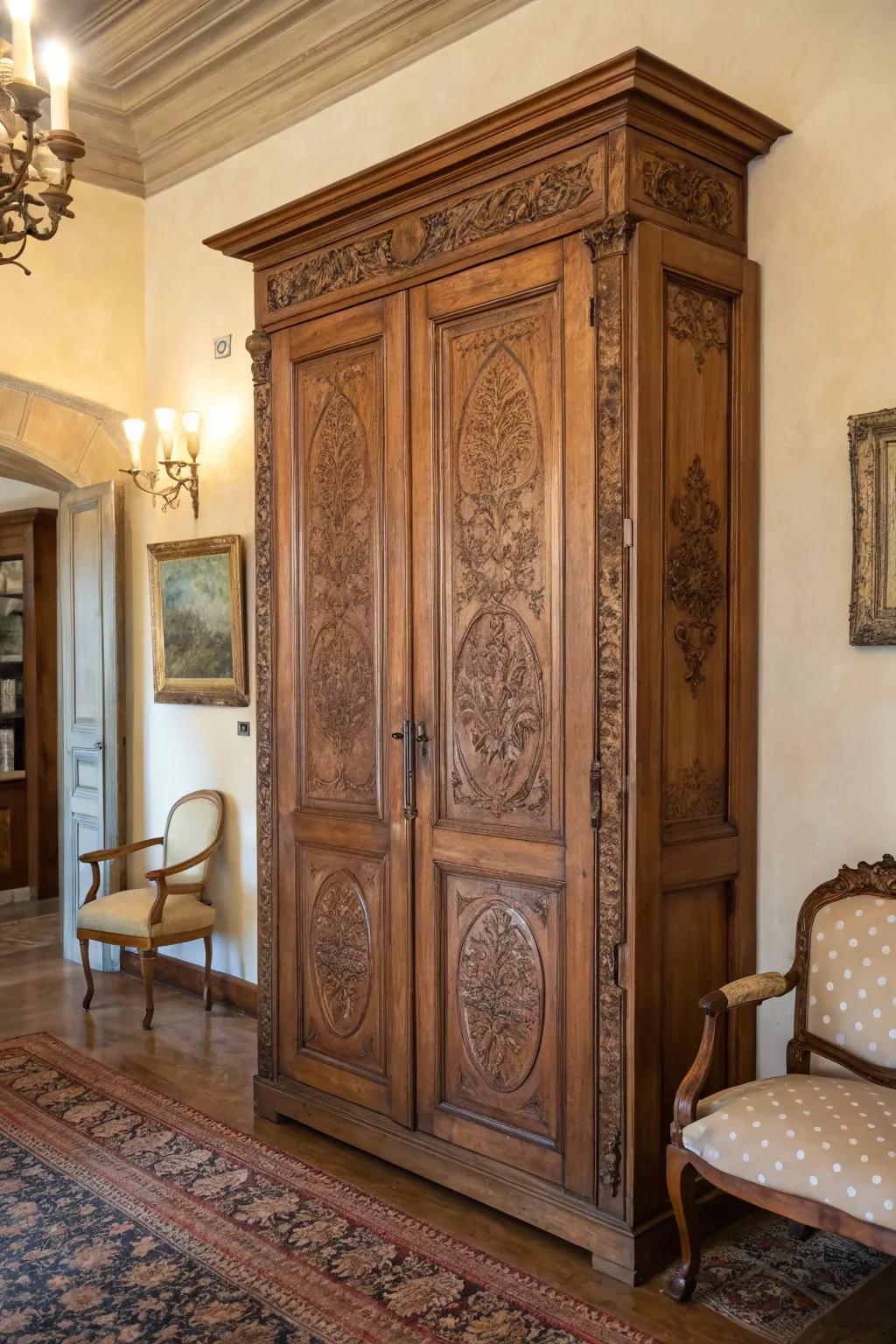 Antique doors add a unique, historic charm to any space.