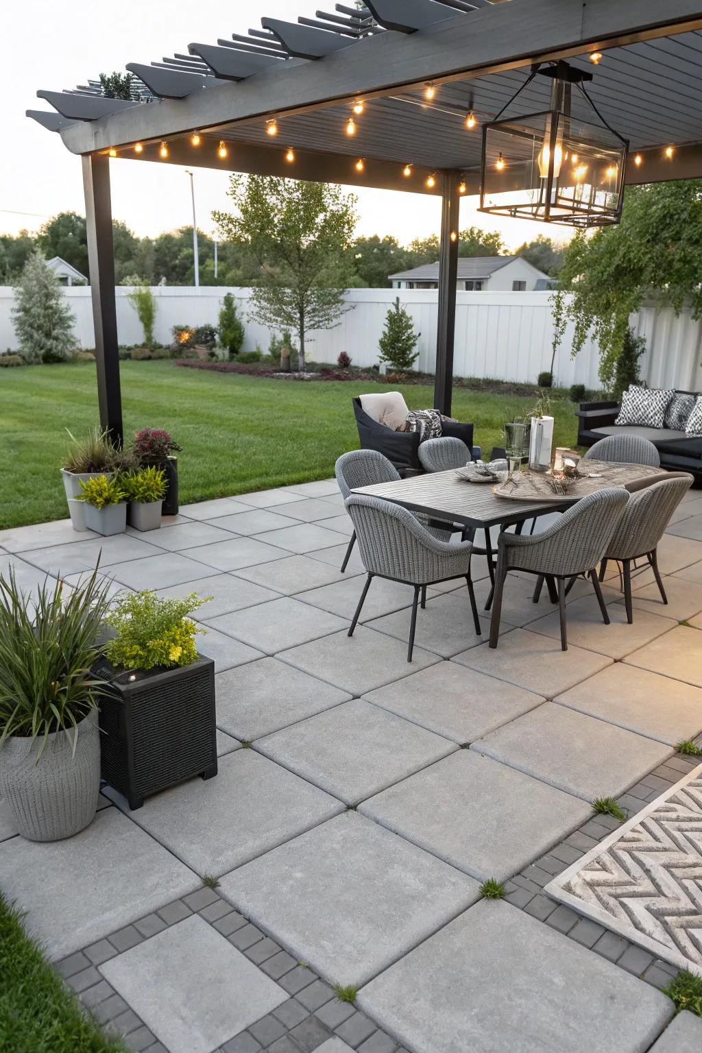 Interlocking deck tiles are a renter-friendly way to enhance your patio.