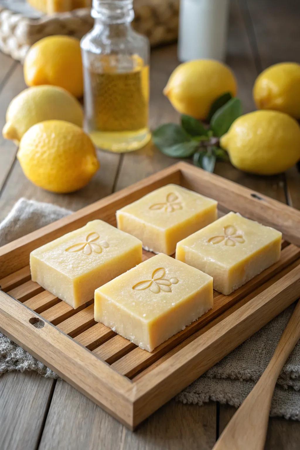 Refreshing honey lemon soap, handmade with love and care.