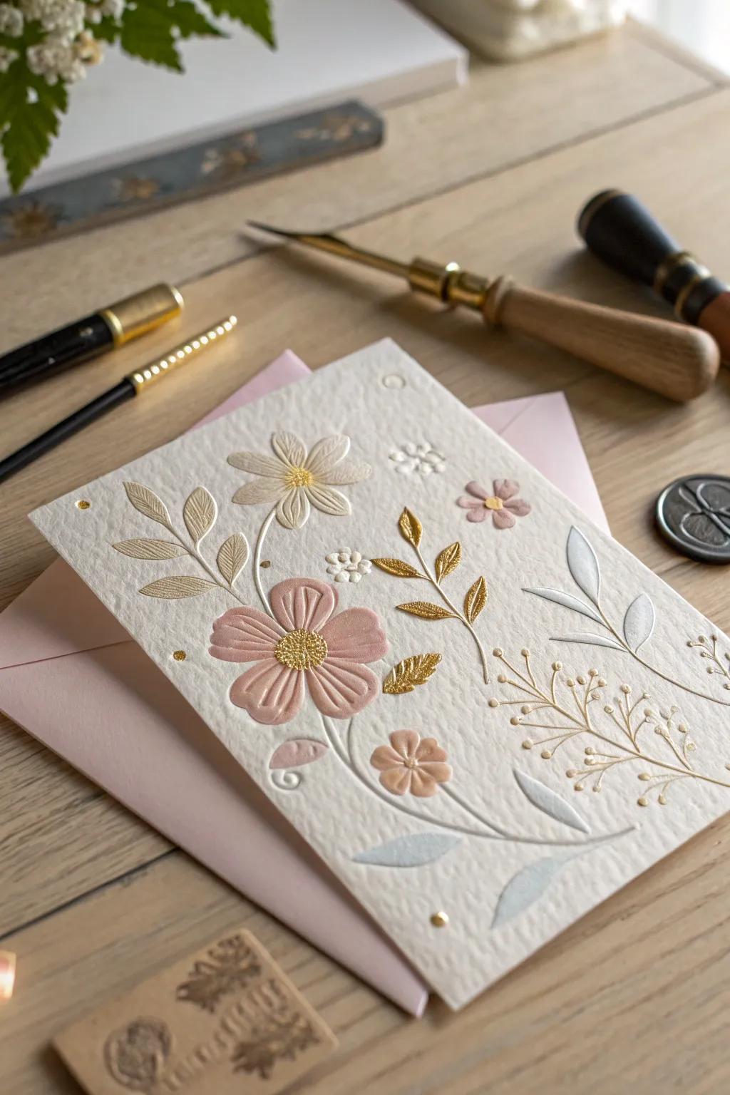 Discover the art of paper crafting with elegant touches of embossing and stamping. #CraftsBusiness #MinimalistBeauty #BohoCharm