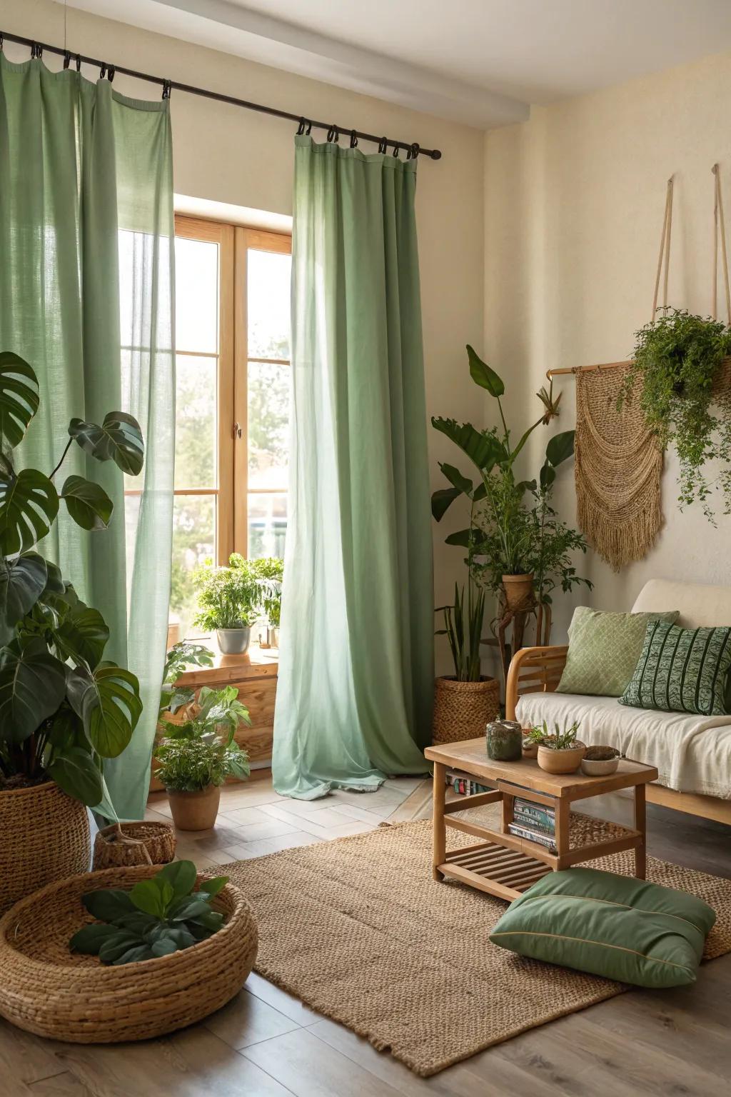 Eco-friendly fabrics offer a sustainable and stylish curtain option.