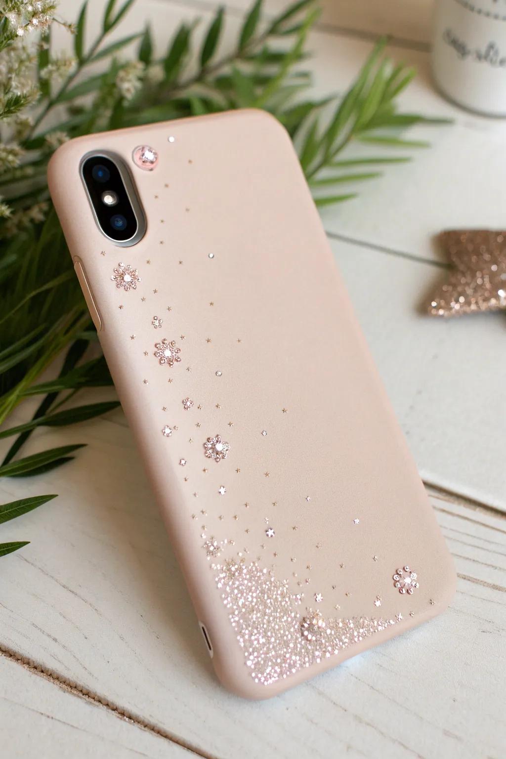 Add a touch of glam to your phone with sparkly elegance.