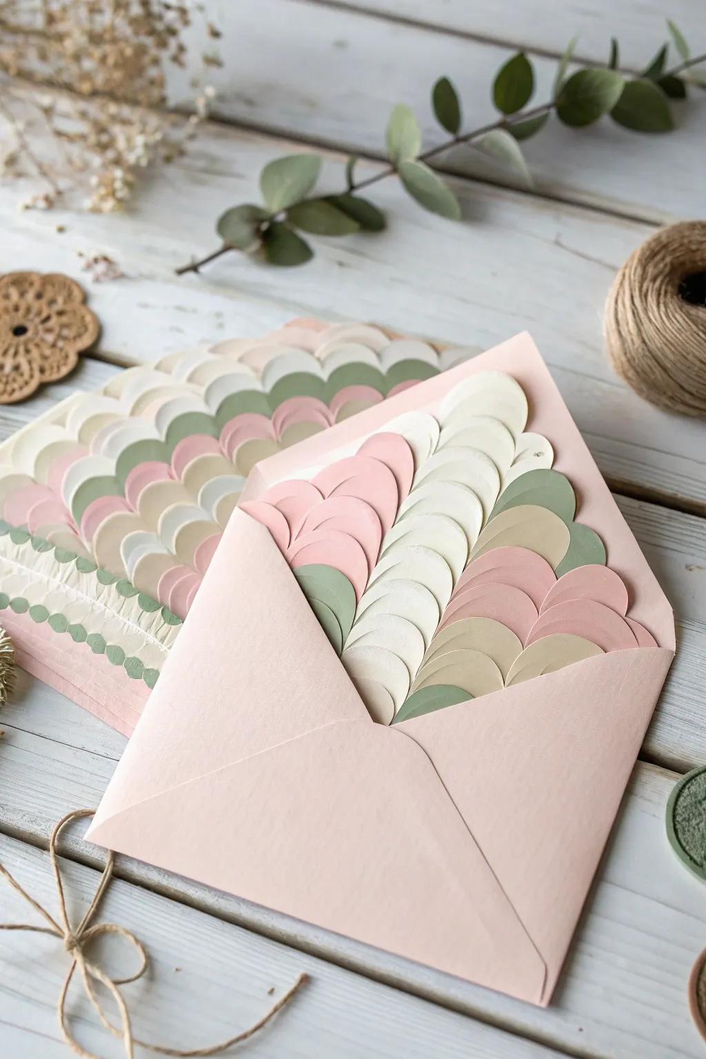 Discover the art of layered paper magic for elegantly crafted envelopes that tell a story.