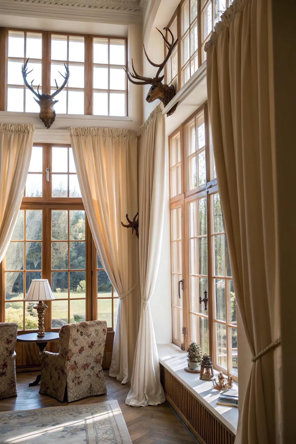 Embrace nature with antler curtain holdbacks.