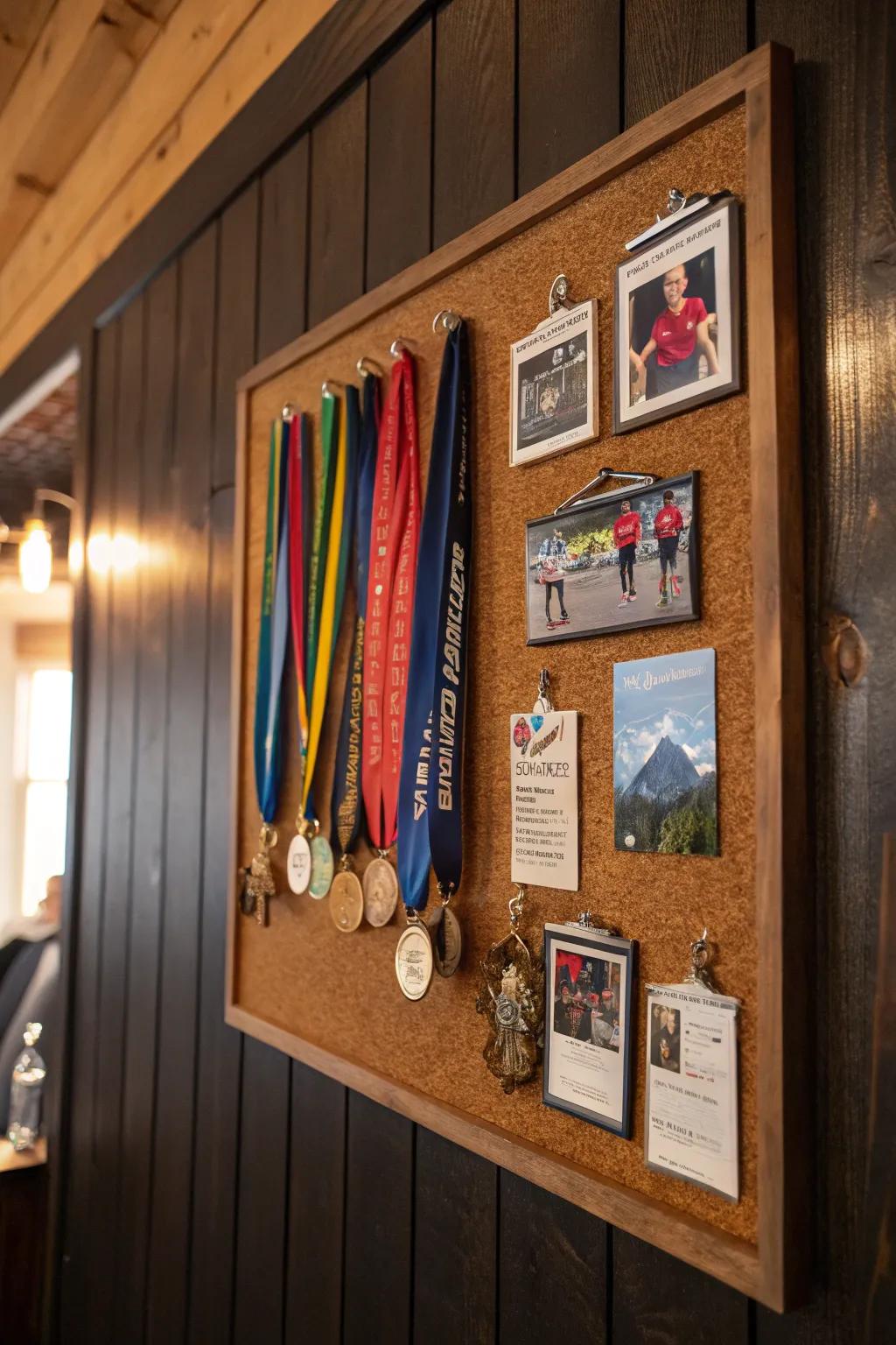 Craft your legacy: A dynamic corkboard display to honor every achievement.