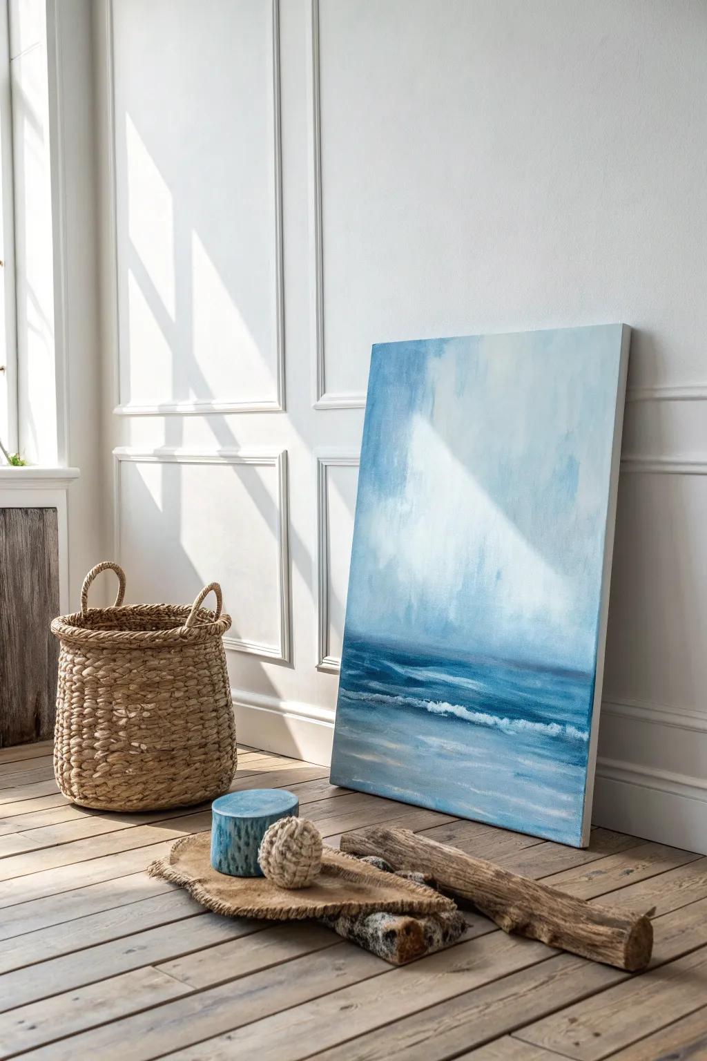 Embrace the serenity of monochrome magic with shades of blue.