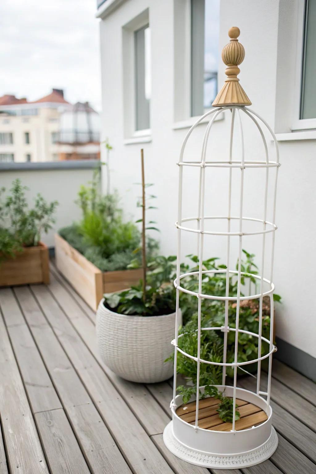 Transform your balcony with this chic DIY trellis idea—where simplicity meets elegance!