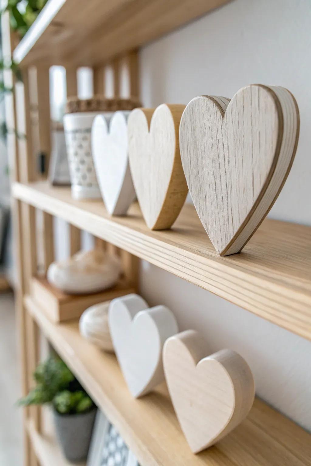 Scandi-style hearts bring minimalistic elegance to your home.