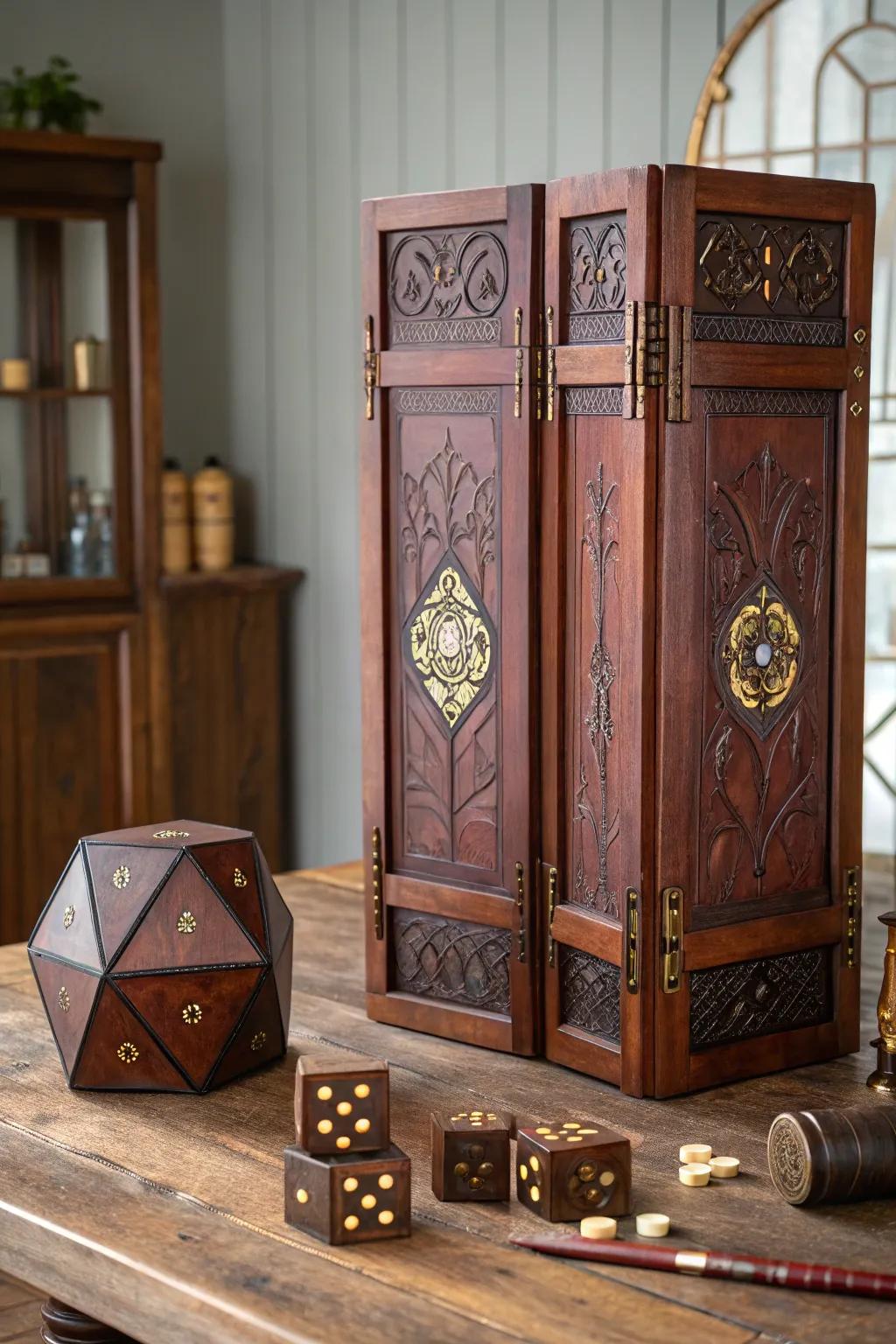 Elevate your game with a bespoke Dungeon Master screen—where function meets artistry.
