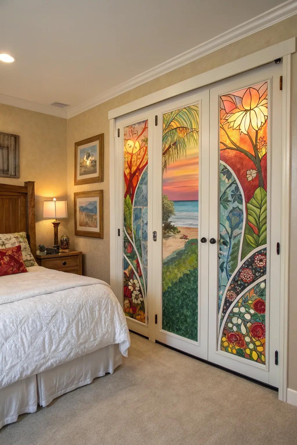 Transform your doors into a work of art with custom murals.