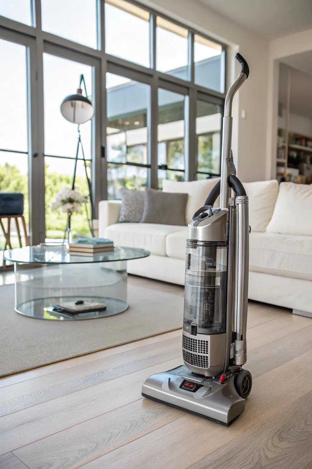 A HEPA-filter vacuum is essential for deep cleaning.