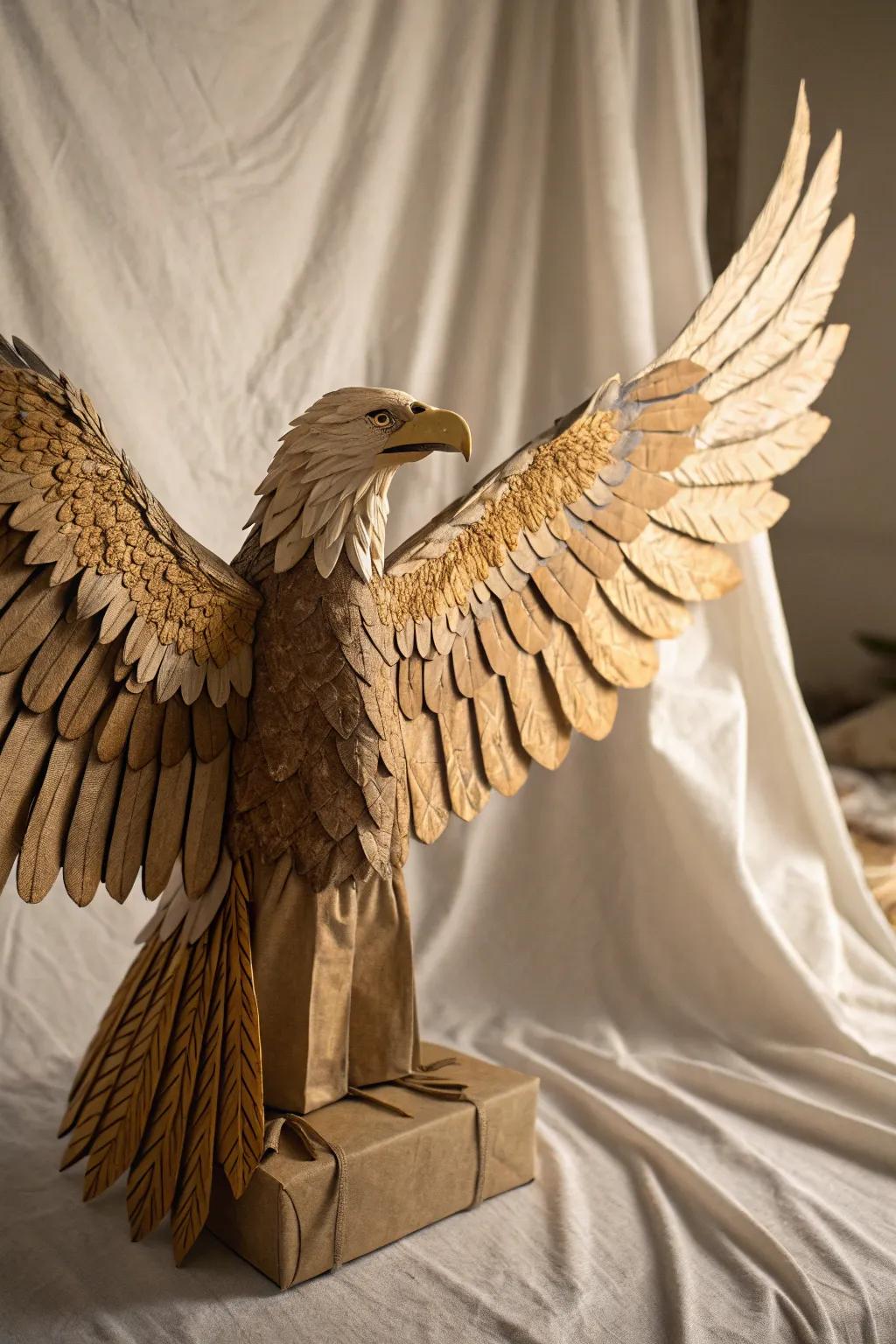 Soar into creativity with your very own handcrafted eagle puppet!