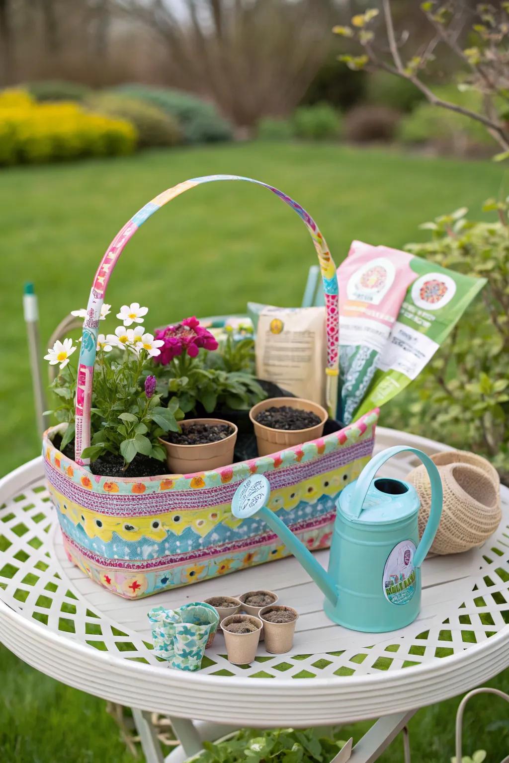 Nurture a green thumb with a gardening-themed Easter basket.