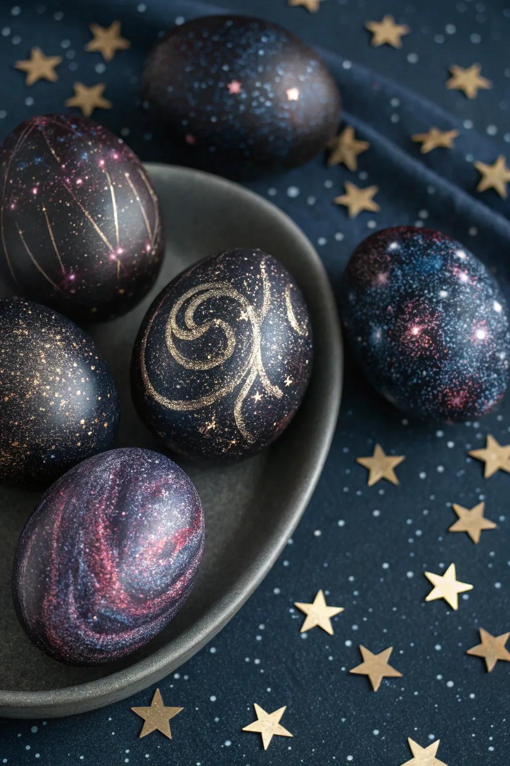 Galaxy-themed eggs are a stellar choice for Easter.