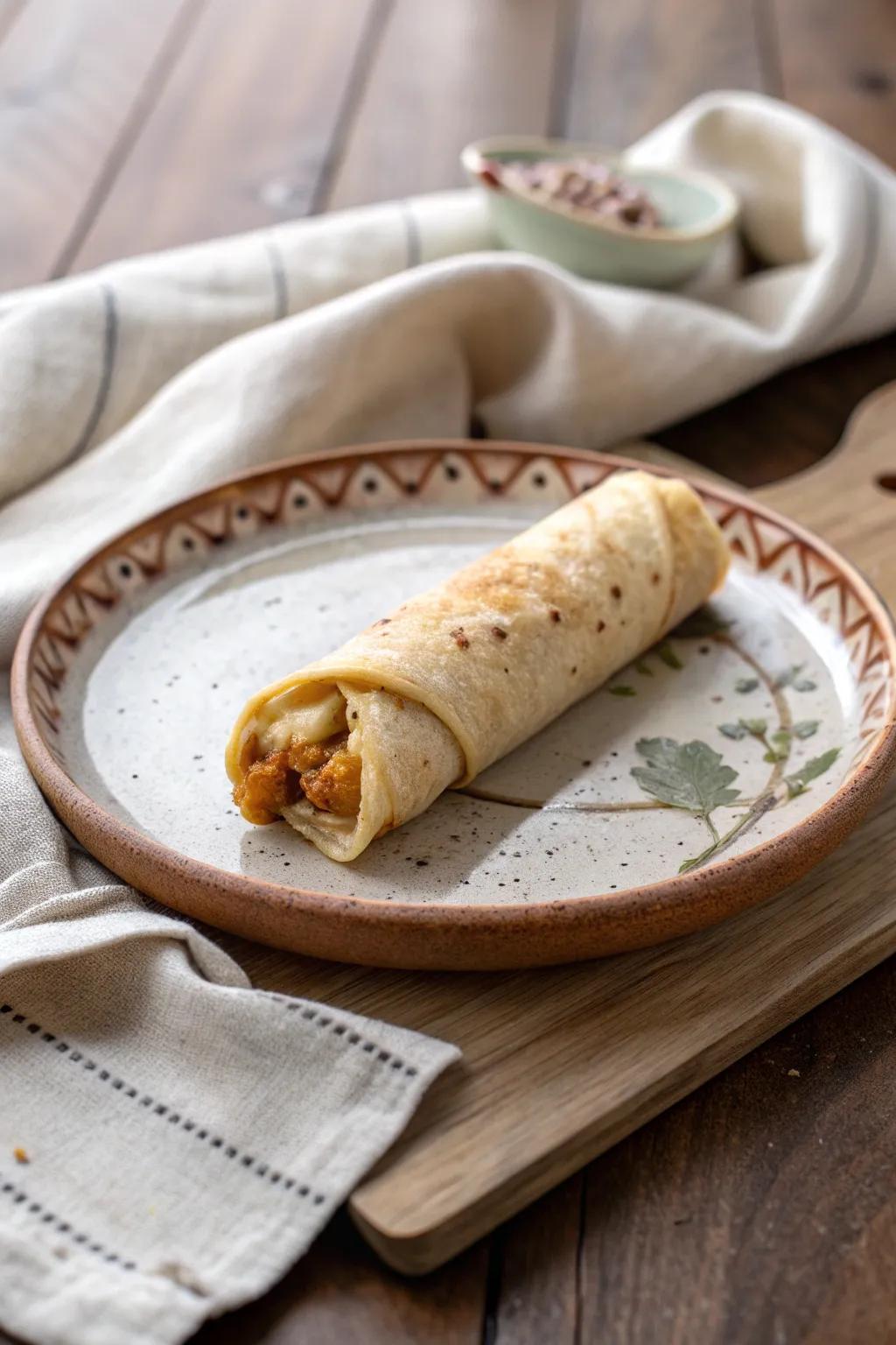Savor the simplicity of homemade baked taquitos—where health meets taste in a perfectly rolled bite.