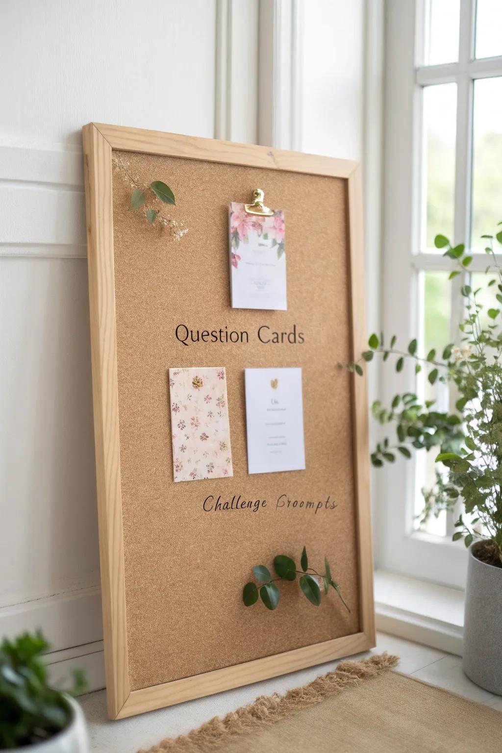 Engage and inspire with minimalist elegance: Interactive Q&A board for dynamic discussions.