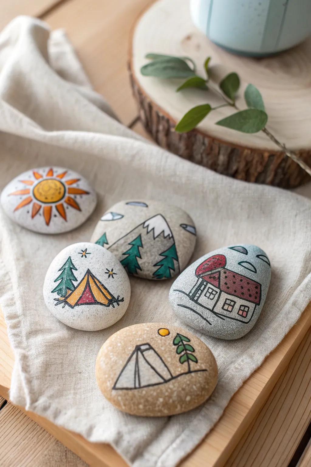 Capture your family's adventures with charming story stones, each one a unique memory to treasure.