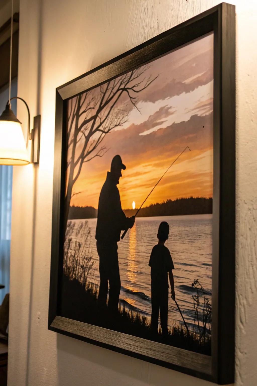 Capture special moments with silhouette art for Father's Day.