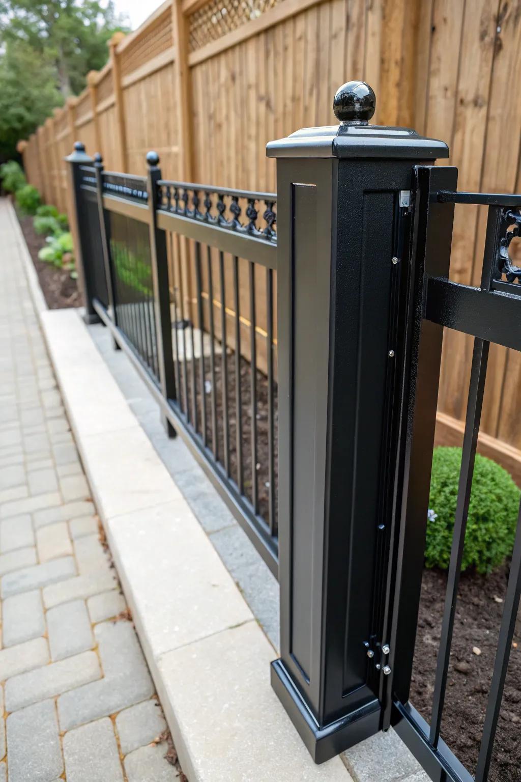 Elevate your outdoor space with sleek PVC or metal barriers—where practicality meets craftsmanship.