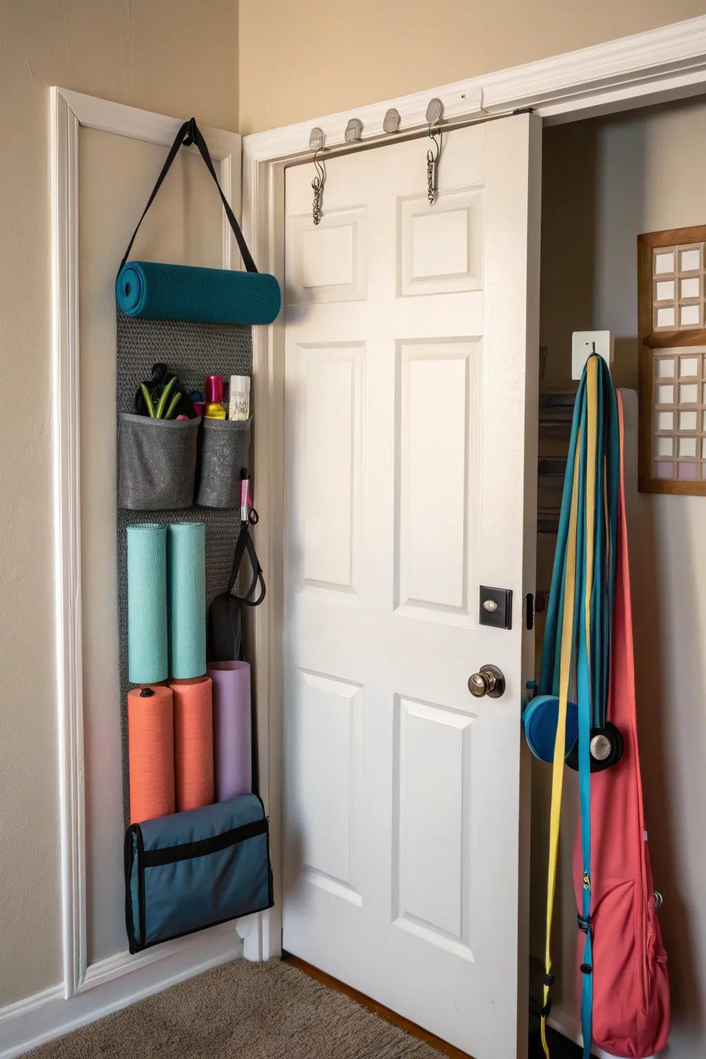 Maximize vertical space with a door organizer.