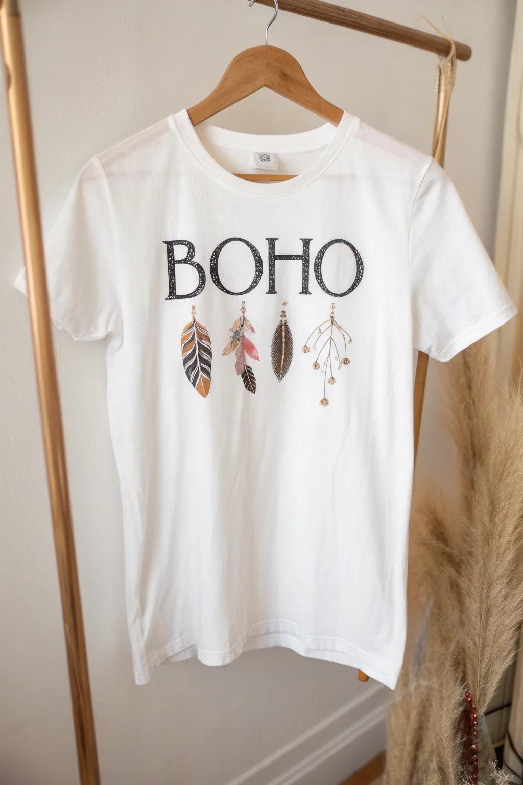 Elevate your t-shirt game with creative typography and minimalist design flair. #ScandiBoho #TypographyMagic