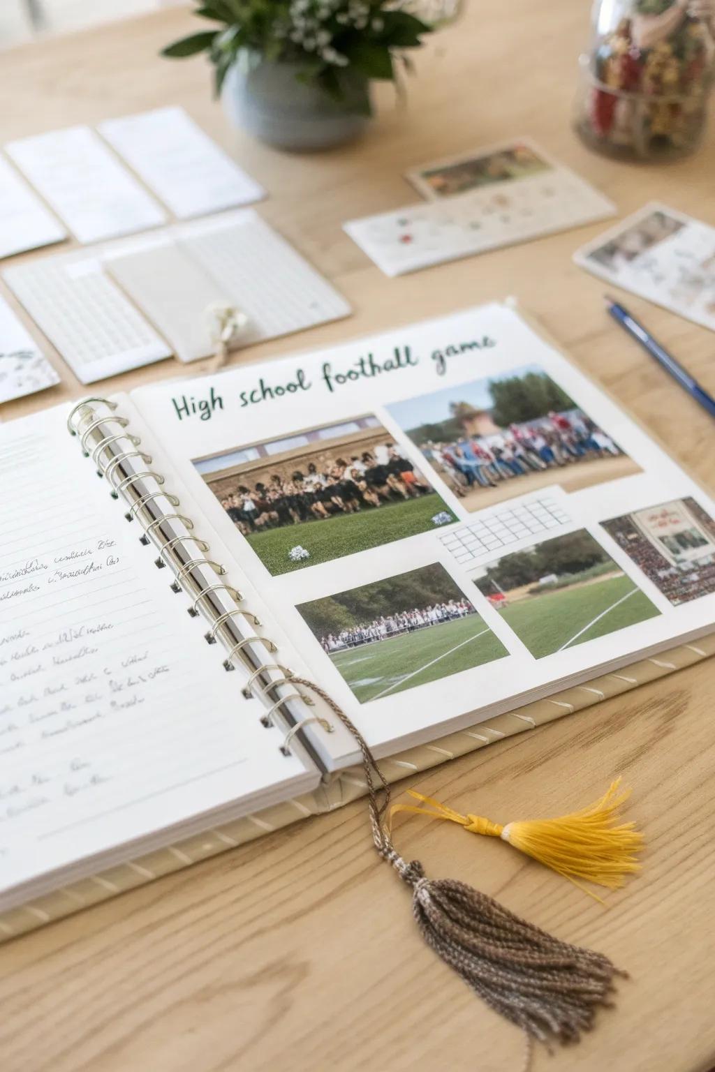 Capture memories with minimalist charm: Theme-based scrapbook pages that tell your story beautifully.