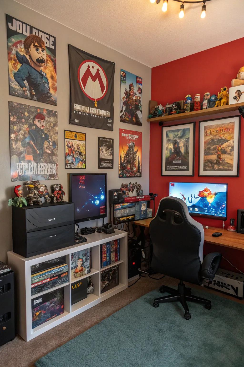 Personalized decor that adds character and reflects the gamer's unique personality.