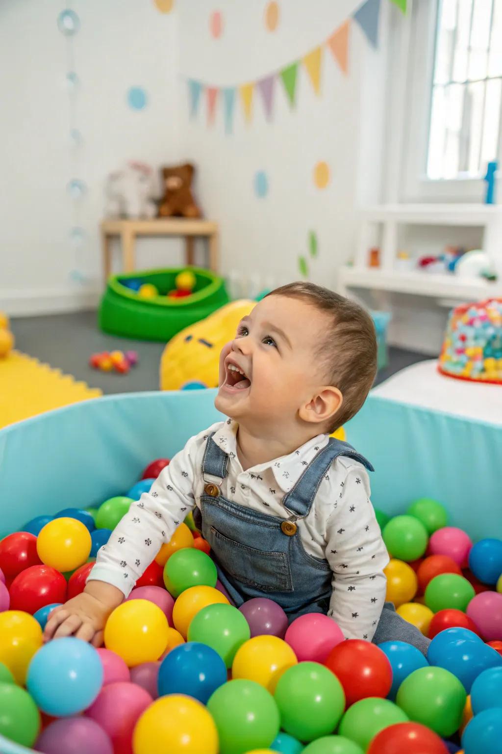 Ball pits are perfect for sensory exploration.