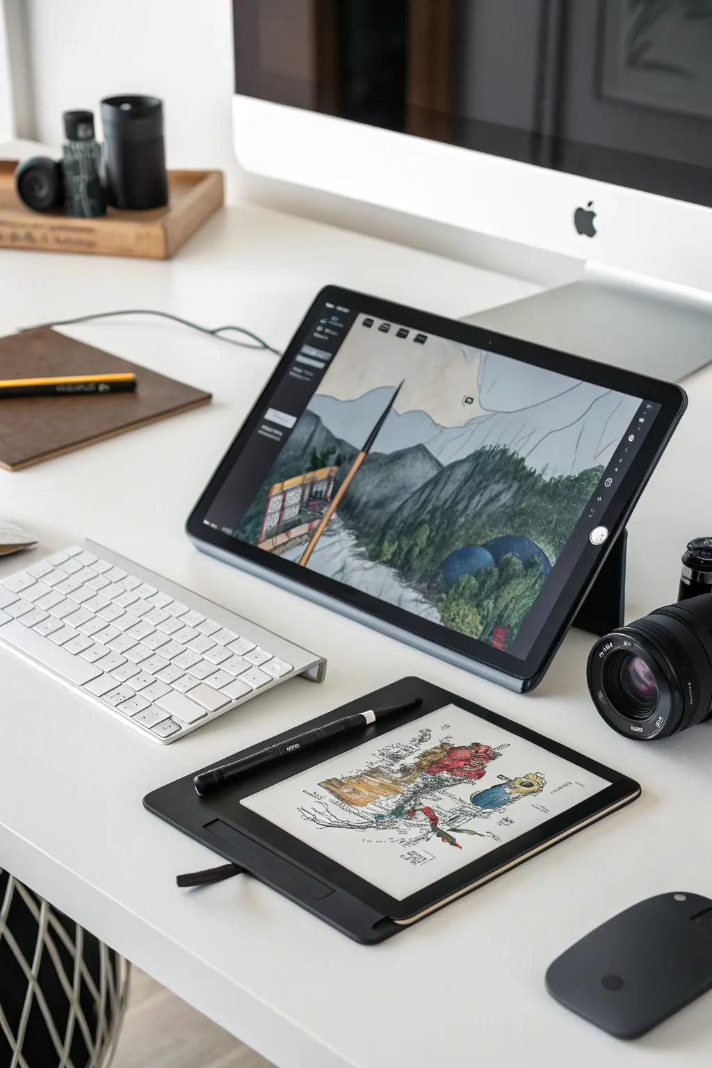 A drawing tablet for exploring digital art.