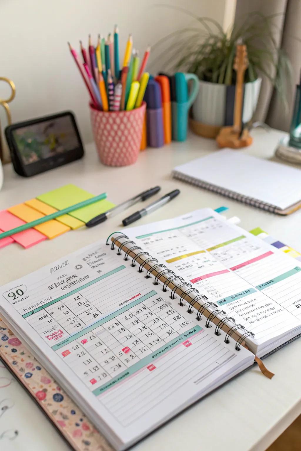 Keep organized with a custom music lesson planner.