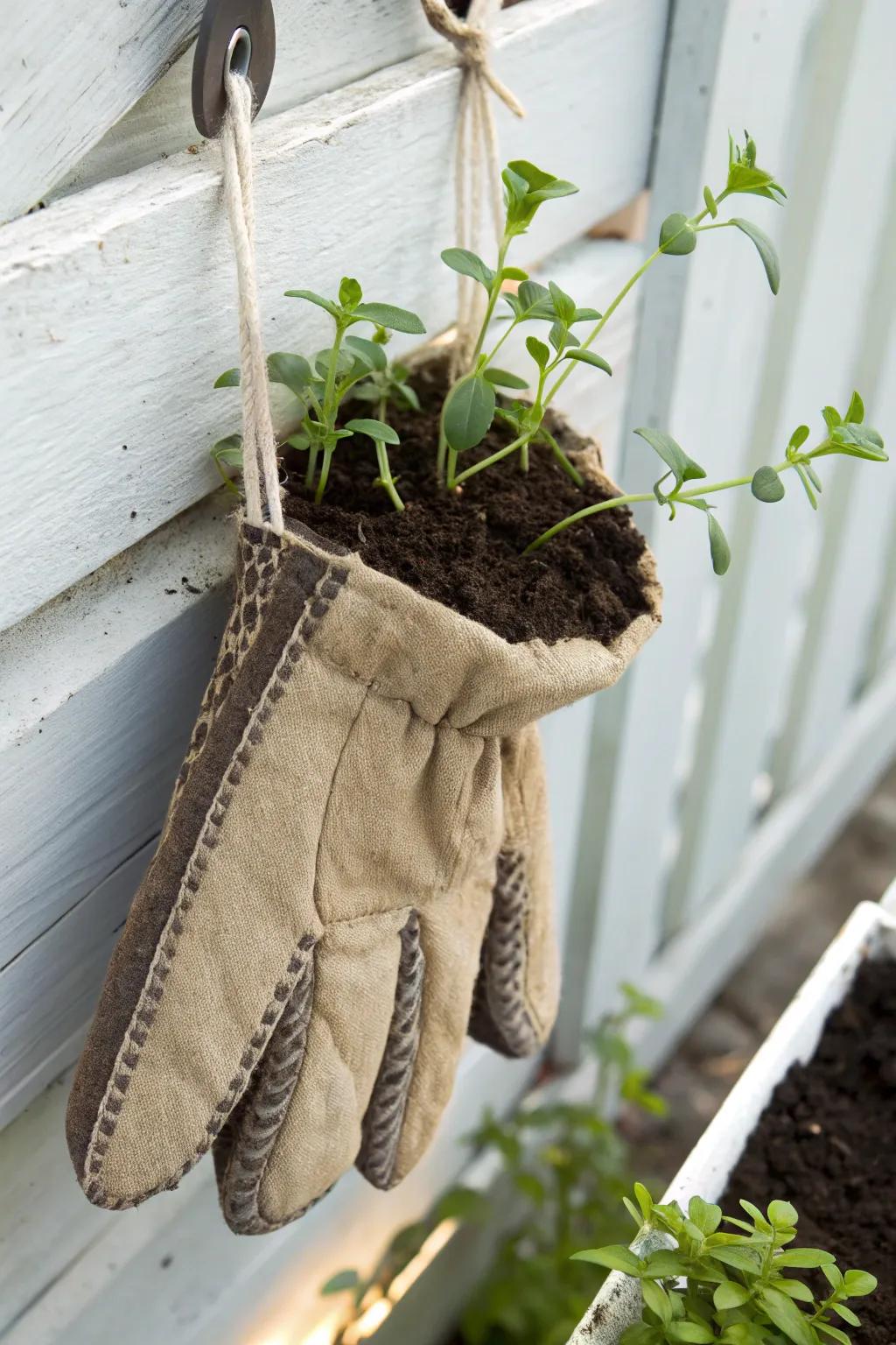 Embrace the beauty of nature with these charming garden glove planters—where simplicity meets creativity.
