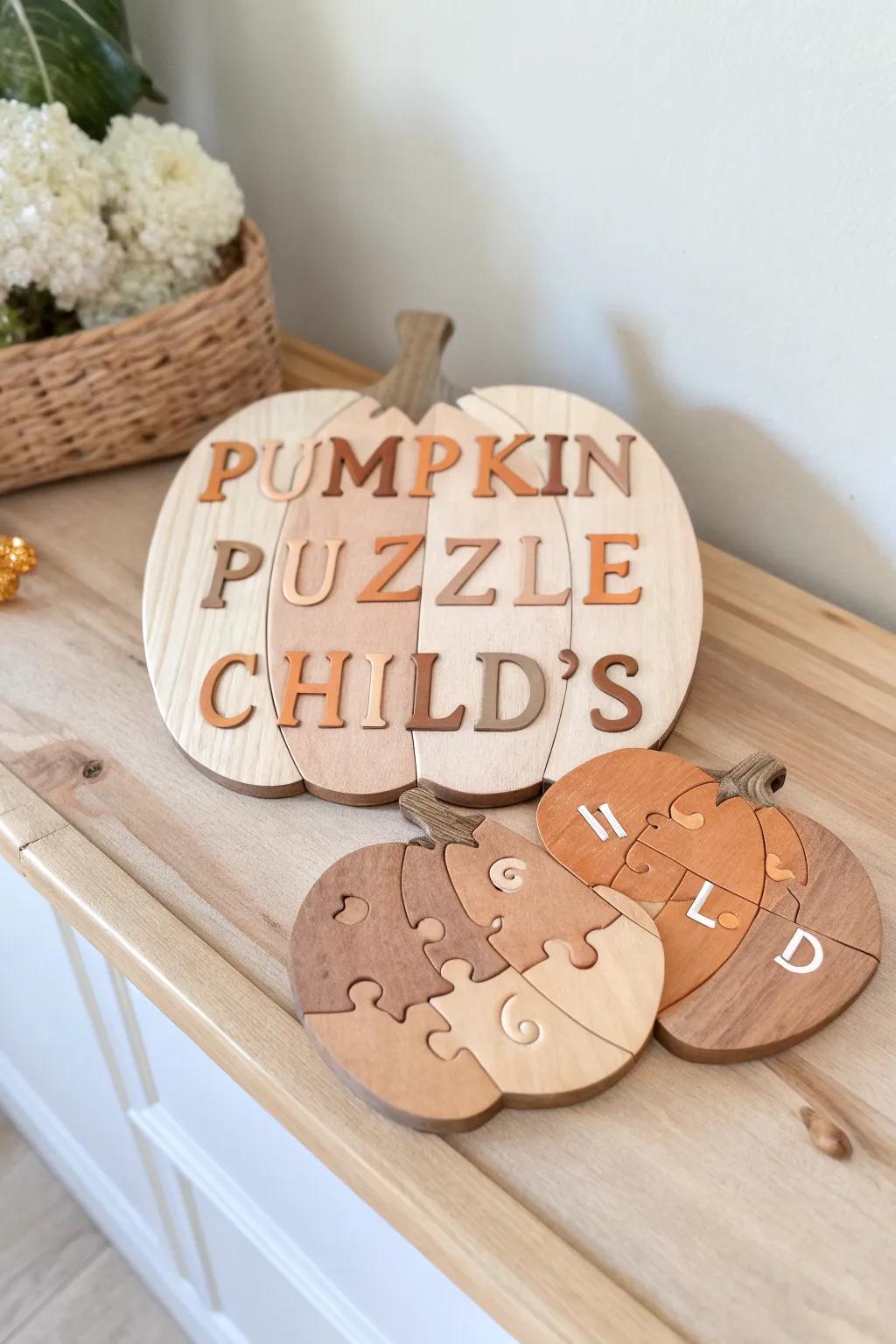 Crafting fun with personalized pumpkin name puzzles!