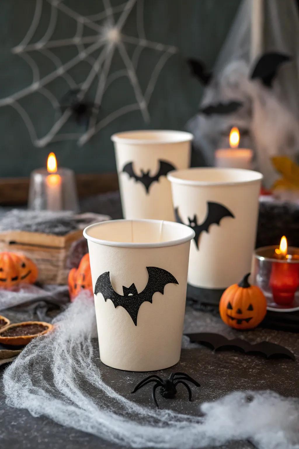 Bat wings cups ready to take your Halloween party to new heights.