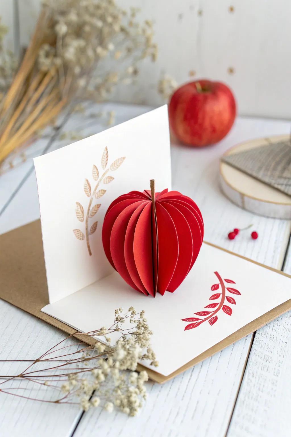 Surprise your teacher with a pop-up card that springs to life, embodying elegance and creativity.