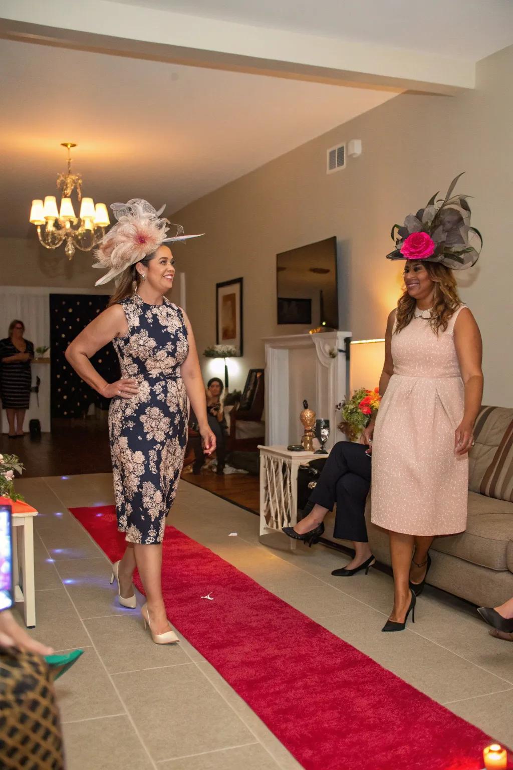 A fascinator fashion show brings fun and flair to your party.