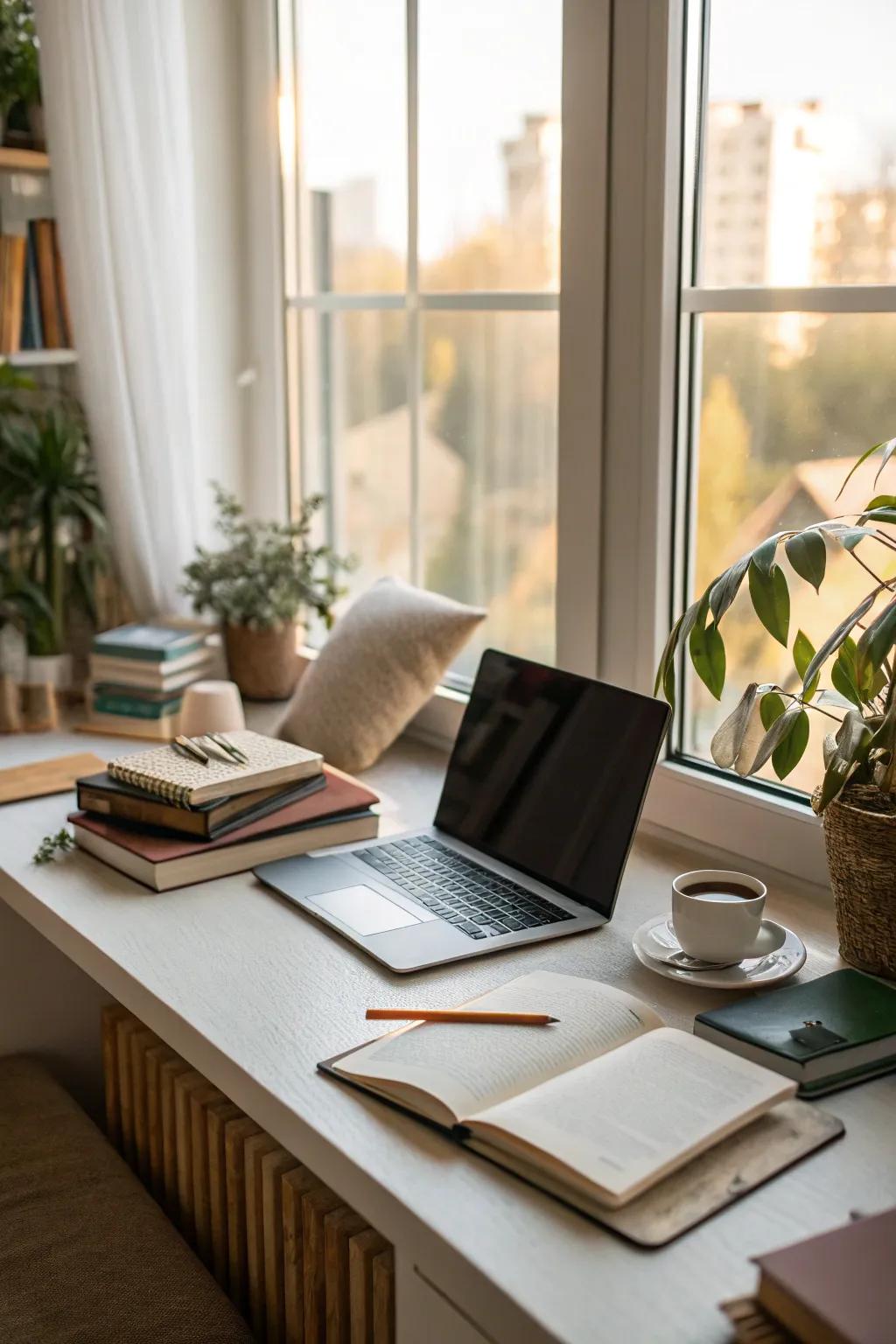 Natural light enhances mood and productivity in your workspace.