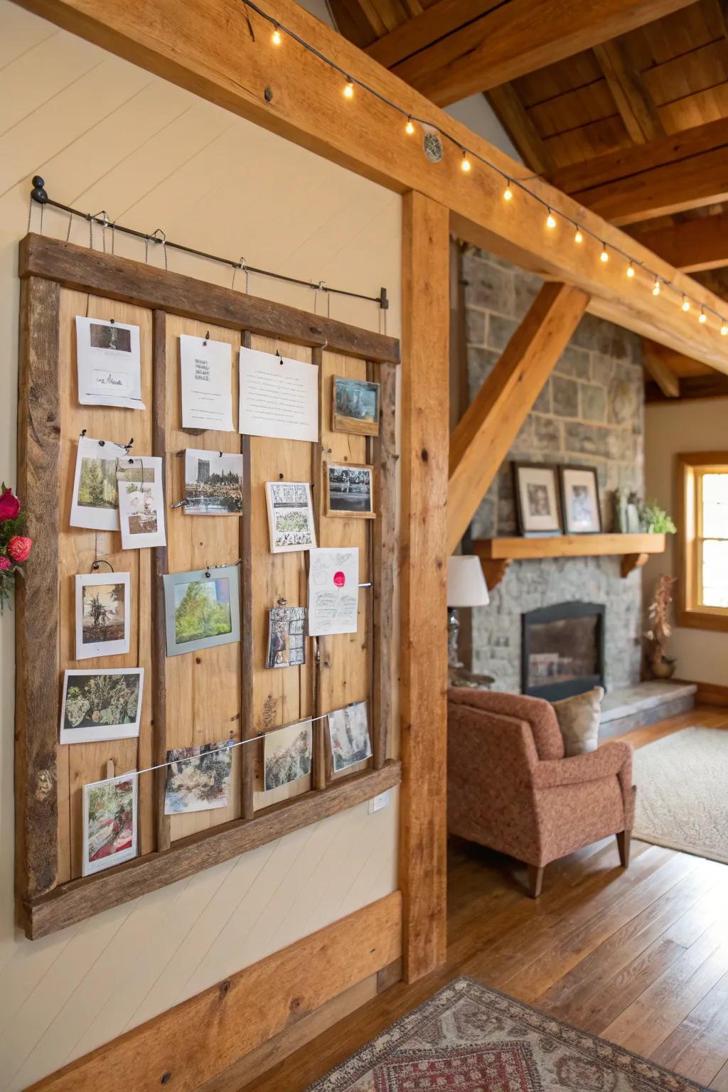 Rustic wood frames add warmth and charm to your photo display.