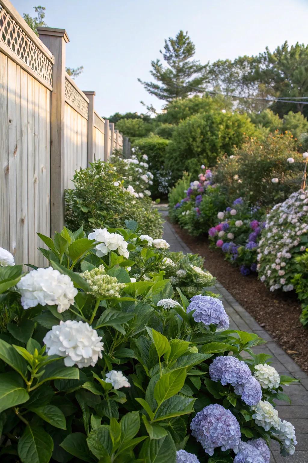 Combine gardenias and hydrangeas for a classic garden aesthetic.