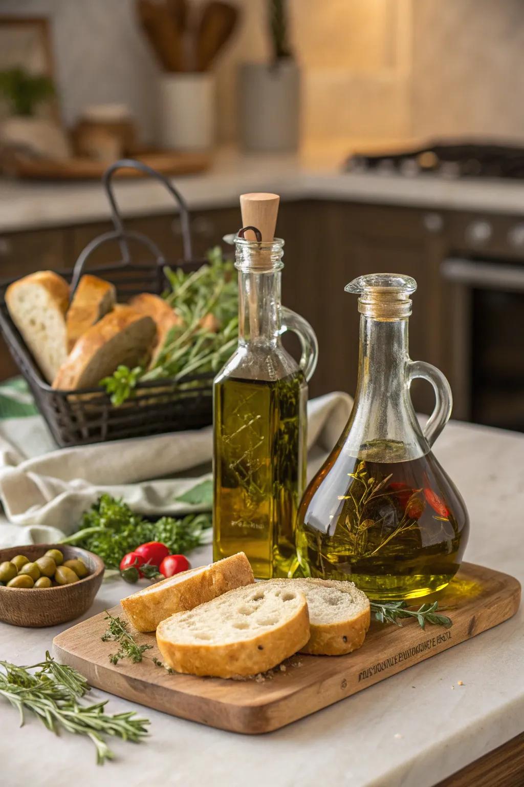 Gourmet olive oils ready to enhance any culinary creation.